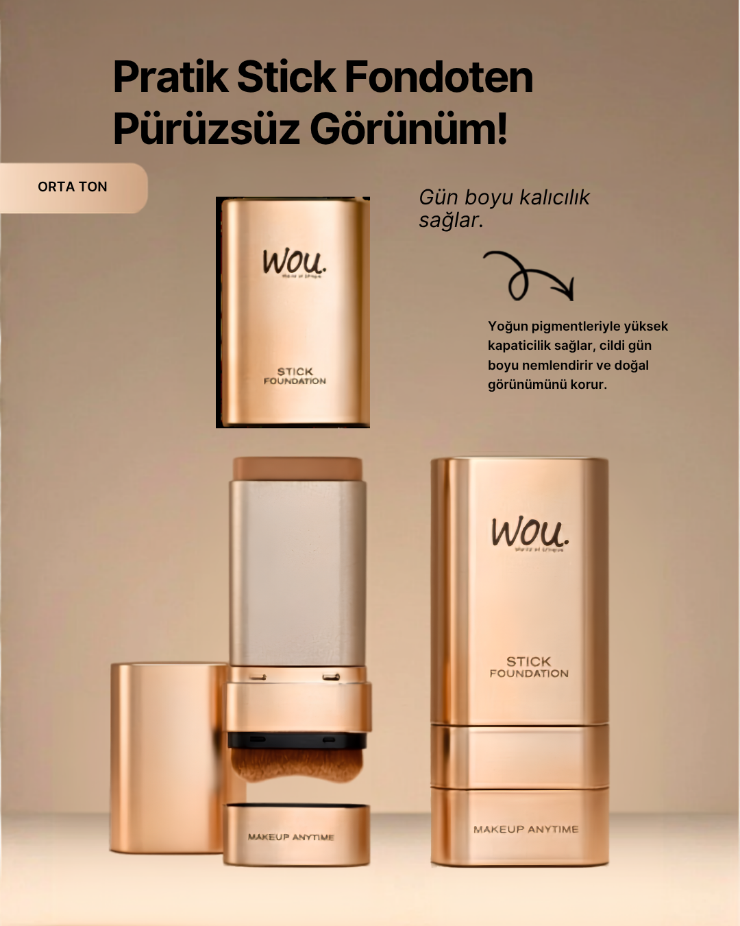 VETTO 2'si 1 Arada Stick Fondöten & Kapatıcı